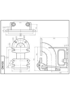   IBO DN 100 Rögzitett telepítésű szennyvíz csatlakozó láb