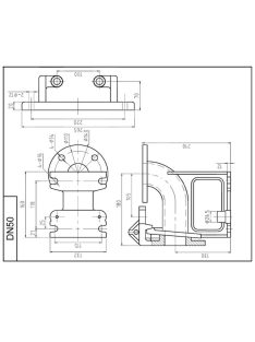   IBO DN 50 Rögzitett telepítésű szennyvíz csatlakozó láb