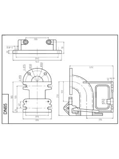   IBO DN 65 Rögzitett telepítésű szennyvíz csatlakozó láb