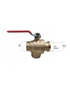 IBO golyóscsap mágneses szűrővel DN25 x 6/4" hollandi