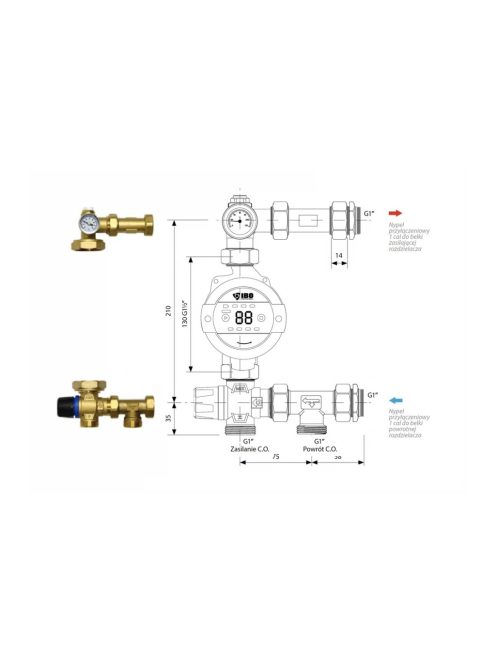 IBO GP MIX T KEVERŐ 210 mm-es osztástávolságú készlet