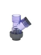 IBO átlátszó PVC golyós visszacsapó szelep PN-10 DN32-1 1/4"  